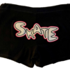 GK GLITZY "SKATE" GRAPHIC LADIES SMALL BLACK COTTON DRAWSTRING SHORTS SZ S NWT! - Image 2