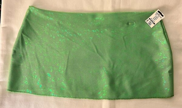 GK DANCE BALLET LADIES LARGE GREEN FOIL HIP  CURVED MINI LAYER SKIRT Sz S NWT! - Image 7