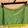 GK DANCE BALLET LADIES LARGE GREEN FOIL HIP  CURVED MINI LAYER SKIRT Sz S NWT! - Image 8