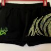 GABRIELLE DOUGLAS GK ADULT X-SMALL LIME SEQUINS BLACK NYLON GYMNASTS SHORTS XS