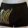 GABRIELLE DOUGLAS GK ADULT X-SMALL LIME SEQUINS BLACK NYLON GYMNASTS SHORTS XS - Image 5