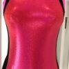 GK ORANGE FOIL ADULT SMALL BLACK PINK JA TANK GYMNASTIC DANCE CHEER LEOTARD AS