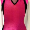 GK ORANGE FOIL ADULT SMALL BLACK PINK JA TANK GYMNASTIC DANCE CHEER LEOTARD AS - Image 3