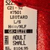 GK LONG SLEEVE LADIES SMALL RED GOLD SPARKLE FOIL DANCE LEOTARD Sz AS NWT! - Image 7