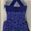 GK PURPLE HALTER ADULT X-SMALL VELVET MATTE TRICOT PRINT FIGURE SKATE DRESS AXS - Image 3
