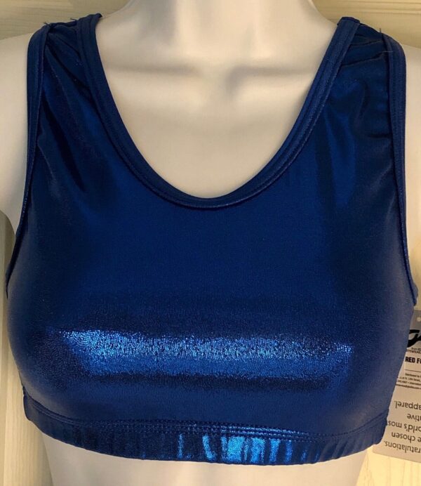 GK ELITE SPORTS CROP TOP ADULT X-SMALL ROYAL MYSTIQUE RACERBACK CHEER DANCE AXS