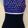 GK Elite TANK LEOTARD ADULT X-LARGE STAR/FLAG PRINT BLUE/BLACK GYM DANCE AXL NWT
