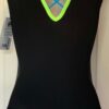 GK ADULT SMALL NEON SPARKLE BLACK N/S STRAPPY BACK GYMNASTIC DANCE LEOTARD Sz AS - Image 3