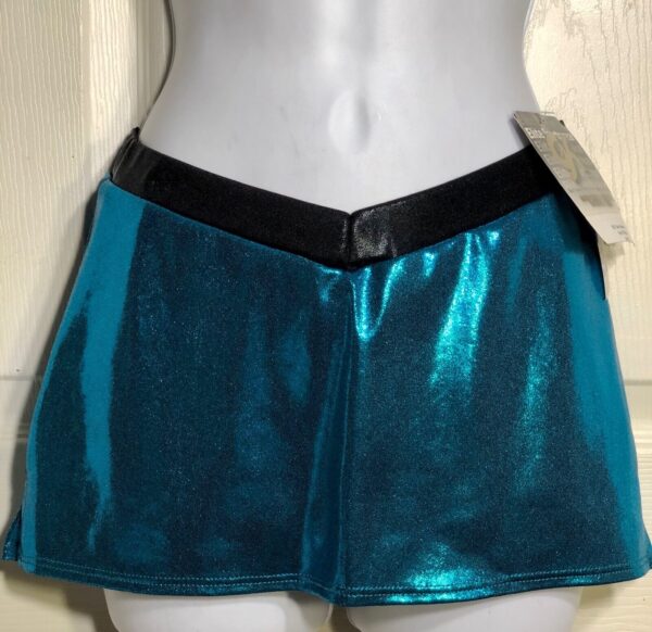 GK ELITE CHEER SKIRT ADULT SMALL AZURE MYSTIQUE V-WAIST AS NWT!