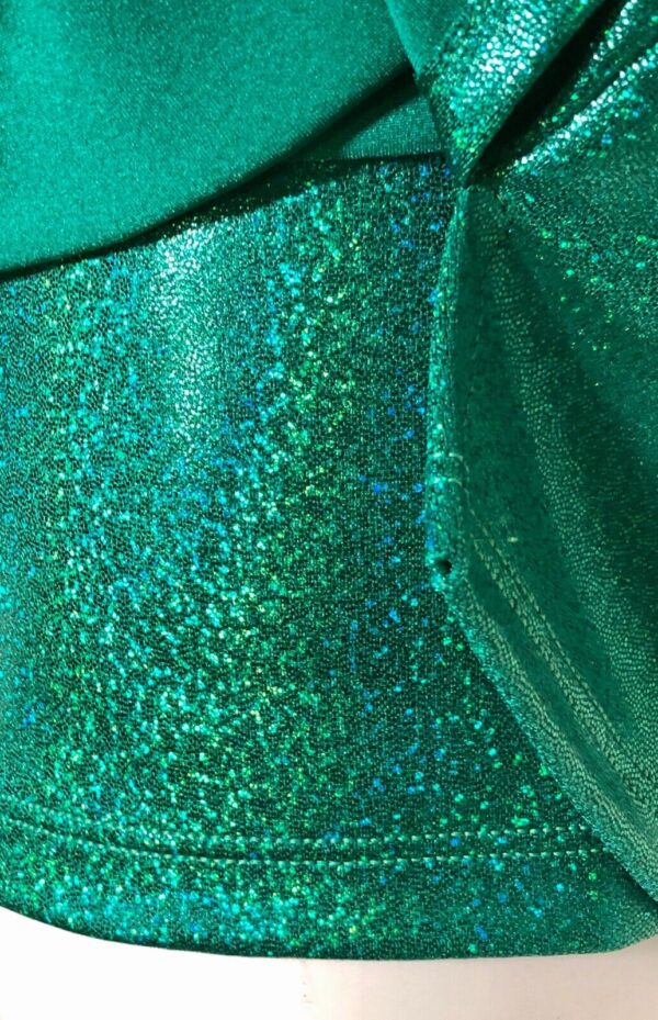 GK ELITE CHEER SKIRT ADULT MEDIUM KELLY GREEN HOLOGRAM SCHOOL FIT AM NWT! - Image 3