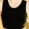 GK ELITE JAZZ DANCE CHEER ADULT X-LARGE BLACK VELVET TANK CROP TOP Sz AXL NWT!