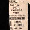 GK Elite CHILD X-SMALL BLACK VELVET CAMI GYMNASTICS DANCE LEOTARD Sz CXS NWT! - Image 4