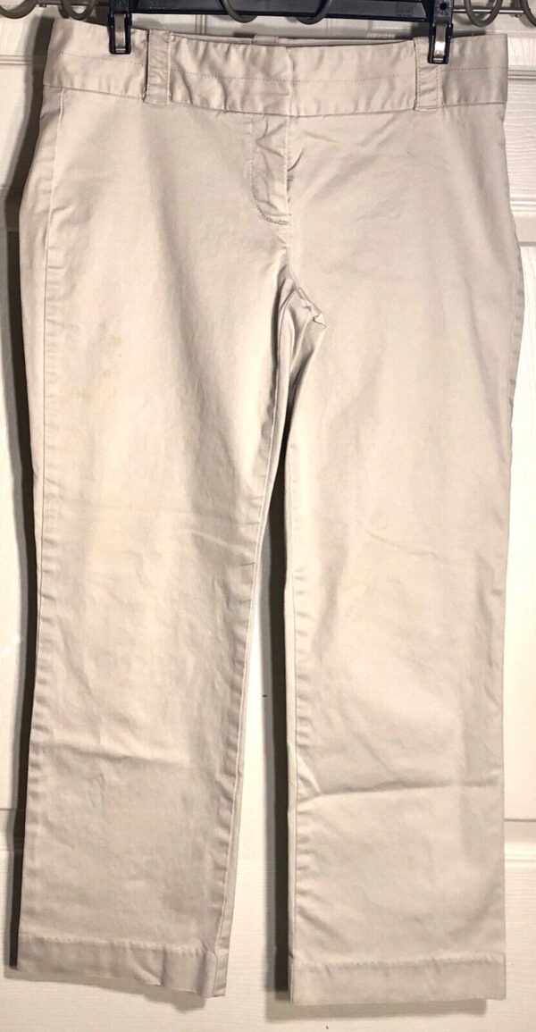 J CREW CITY FIT CROPPED LADIES SIZE 4 STRETCHED COTTON ZIP FRONT Sz 4 EUC! - Image 2