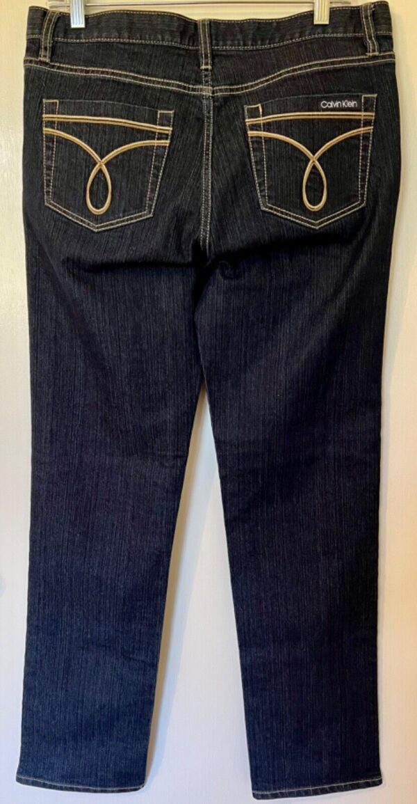 CALVIN KLEIN DENIM WOMEN'S TALL 33/10 Skinny Midrise EVERYDAY JEANS Sz 33/10 EUC - Image 4