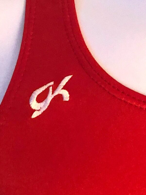 GK COMPETITION SHIRT SINGLET CHILD MEDIUM RED N/S BOYCUT LEG CUT Sz CM NWT! - Image 2