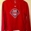 PHILLIES WOMENS LARGE LgSLV RED COTTON LIBERTY BELL SPARKLE BEADED ACCENTS TOP - Image 5