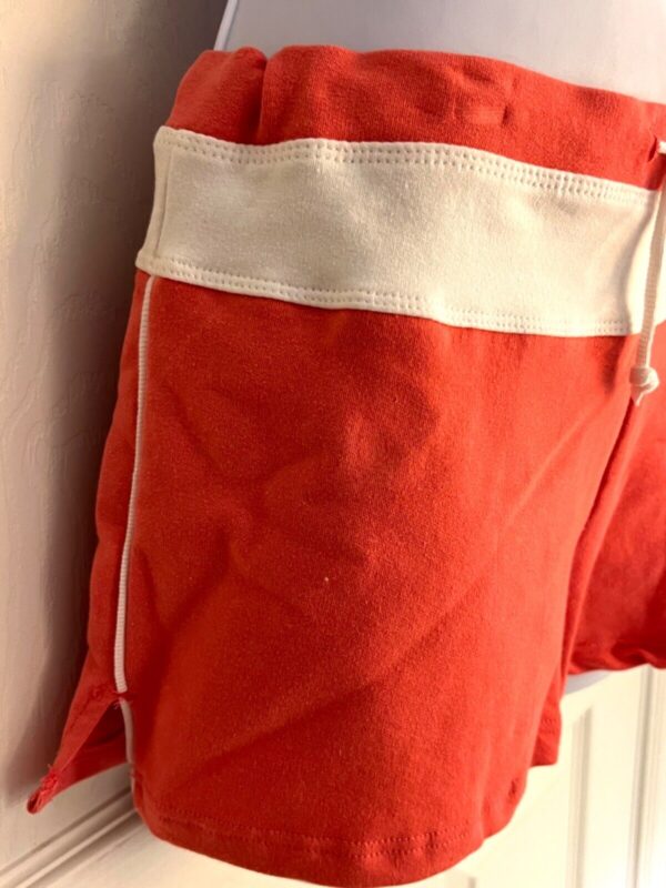 SOFFE "GYMNASTICS" ADULT LARGE ORANGE WHITE TIE COTTON/SPANDEX SHORTS Sz AL NWT! - Image 2