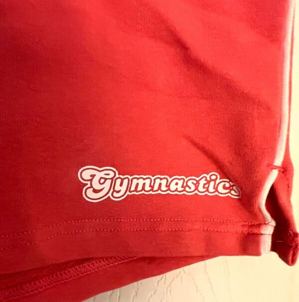 SOFFE "GYMNASTICS" ADULT LARGE ORANGE WHITE TIE COTTON/SPANDEX SHORTS Sz AL NWT! - Image 4