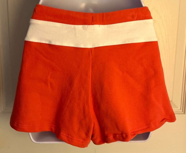 SOFFE "GYMNASTICS" ADULT LARGE ORANGE WHITE TIE COTTON/SPANDEX SHORTS Sz AL NWT! - Image 6