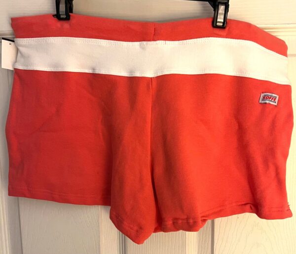 SOFFE "GYMNASTICS" ADULT LARGE ORANGE WHITE TIE COTTON/SPANDEX SHORTS Sz AL NWT! - Image 8