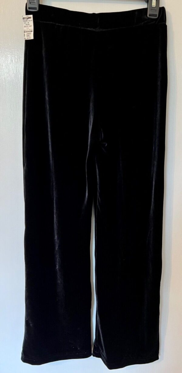 GK BLACK VELVET ADULT SMALL GYMNASTICS SKATE WARM-UP CASUAL LOUNGE PANTS Sz S - Image 3