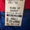 GK WARM UP ADULT UNISEX 2X-LARGE GYMNASTICS CHEER SKATE CRINKLE NYLON JACKET 2XL - Image 7