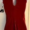 GK FIGURE SKATE ADULT X-SMALL MAHOGANY SLVLS VELVET A-LINE TN KEYHOLE DRESS XS - Image 5