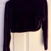GK ICE SKATE DANCE LADIES X-SMALL EGGPLANT VELVET LGSLV SHRUG JACKET SZ XS NWT! - Image 4