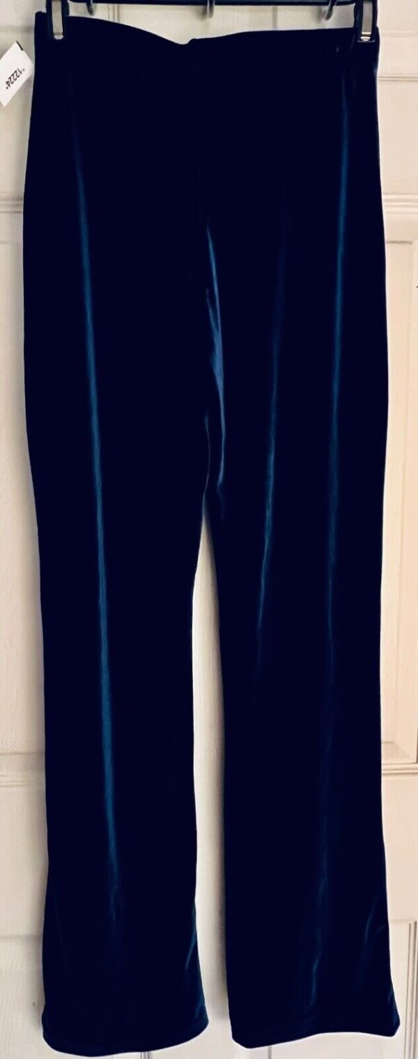 GK SAPPHIRE VELVET WOMENS SMALL WARM UP GYMNASTS SKATE LOUNGE CASUAL PANTS SZ AS - Image 3