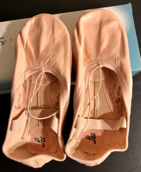 LEO'S BALLET SHOES ADULT SIZE 6.5 LEATHER STRETCH SPLIT SOLE Sz 6.5 LS2006L NEW! - Image 2