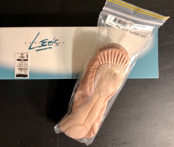 LEO'S BALLET SHOES ADULT SIZE 6.5 LEATHER STRETCH SPLIT SOLE Sz 6.5 LS2006L NEW! - Image 6