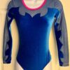 GK LgS OCEAN VELVET GLITTER MESH ADULT SMALL GYMNAST DANCE CHEER LEOTARD Sz AS
