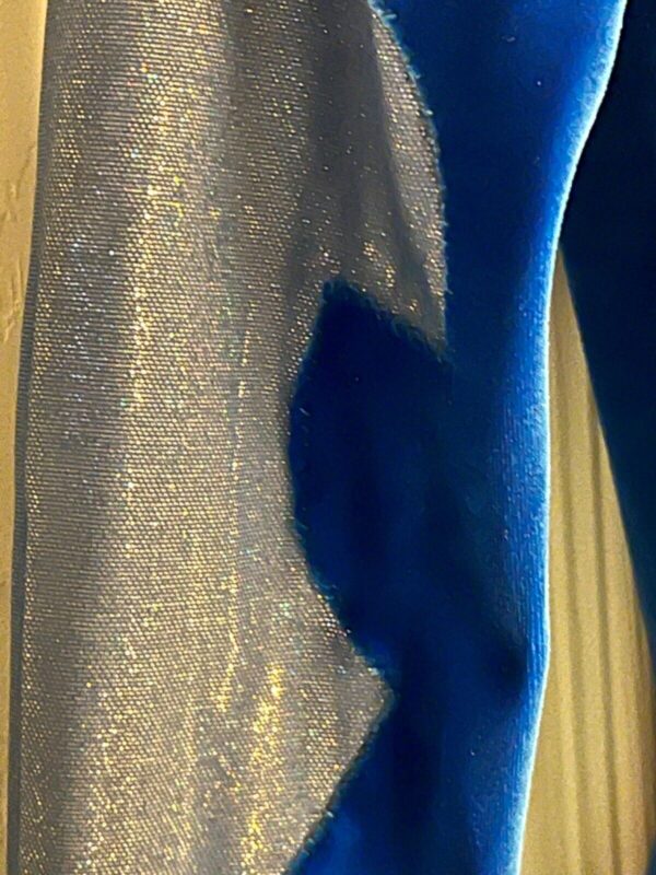 GK LgS OCEAN VELVET GLITTER MESH ADULT SMALL GYMNAST DANCE CHEER LEOTARD Sz AS - Image 4