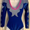 GK LgS OCEAN VELVET GLITTER MESH ADULT SMALL GYMNAST DANCE CHEER LEOTARD Sz AS - Image 6