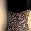 GK ICE FIGURE SKATE ADULT SMALL BLACK WHITE FOIL SWIRL METAL RING HALTER DRESS S - Image 3