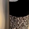 GK ICE FIGURE SKATE ADULT SMALL BLACK WHITE FOIL SWIRL METAL RING HALTER DRESS S - Image 6