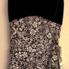 GK ICE FIGURE SKATE ADULT SMALL BLACK WHITE FOIL SWIRL METAL RING HALTER DRESS S - Image 11