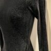 GK LgSLV ADULT SMALL BLACK GLITTER VELVET GYMNASTICS DANCE LEOTARD Sz AS NWT! - Image 4