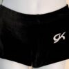 GK BLACK VELVET CHILD SMALL MICRO MINI WORKOUT CHEER DANCE GYMNASTS SHORTS SZ S