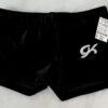 GK BLACK VELVET CHILD SMALL MICRO MINI WORKOUT CHEER DANCE GYMNASTS SHORTS SZ S - Image 4
