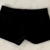 GK BLACK VELVET CHILD SMALL MICRO MINI WORKOUT CHEER DANCE GYMNASTS SHORTS SZ S - Image 5