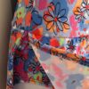 GK FIGURE SKATE DRESS ADULT X-SMALL LgS BLUE VELVET ASYM FLORAL PRINT AXS NWT! - Image 6