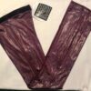 GK DANCE JAZZ LADIES LARGE WINE TWILIGHT FOIL WINE VELVET WAISTBAND PANTS Sz AL