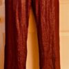 GK DANCE JAZZ LADIES LARGE WINE TWILIGHT FOIL WINE VELVET WAISTBAND PANTS Sz AL - Image 3