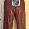 GK DANCE JAZZ LADIES LARGE WINE TWILIGHT FOIL WINE VELVET WAISTBAND PANTS Sz AL - Image 7