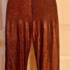 GK DANCE JAZZ LADIES LARGE WINE TWILIGHT FOIL WINE VELVET WAISTBAND PANTS Sz AL - Image 8