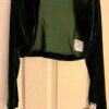 GK ICE SKATE DANCE LADIES MEDIUM EVERGREEN VELVET LONGSLEEVE SHRUG JACKET SZ M - Image 2