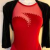 GK ICE SKATE DANCE LADIES SMALL 3/4 SLEEVE BLACK VELVET SHRUG JACKET SZ S NWT!
