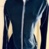 GK WARM UP JACKET LADIES X-SMALL SAPPHIRE VELVET ZIP FRONT GYM DANCE SKATE XS