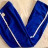 GK ELITE BLUE FLEECE LINED ZIP WARMUP SKATE PANTS ADULT S